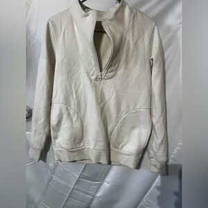 Columbia quarter Zip-Up Cream Sweater